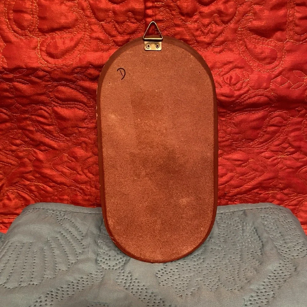Divine Child Jesus Sacred Heart Holy‎ Water Wall Font VTG  Resin Mounted On Wood
